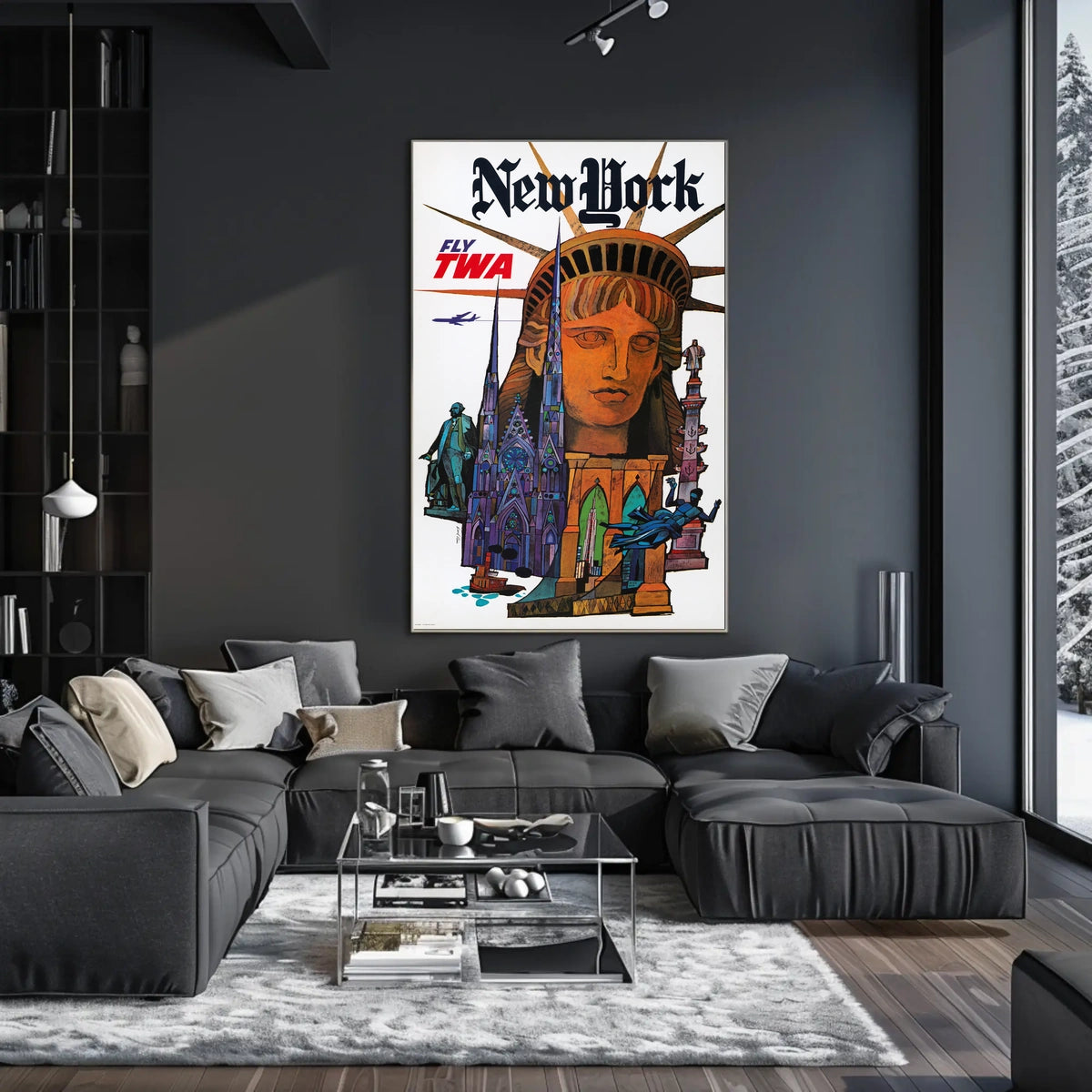 New York Adventure Awaits Travel Poster Modern Wall Art