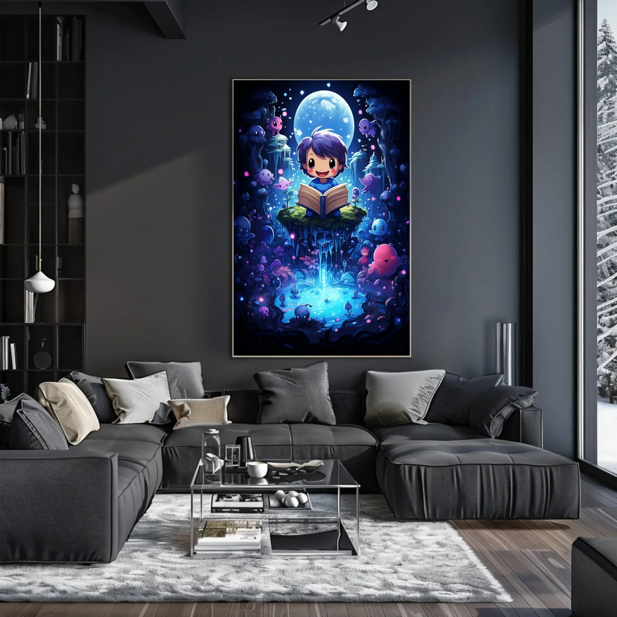 Moonlight Tales Whimsical Fantasy Surrealism Poster