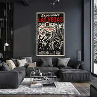 Experience Las Vegas Poster Neon Glow Wall Decor
