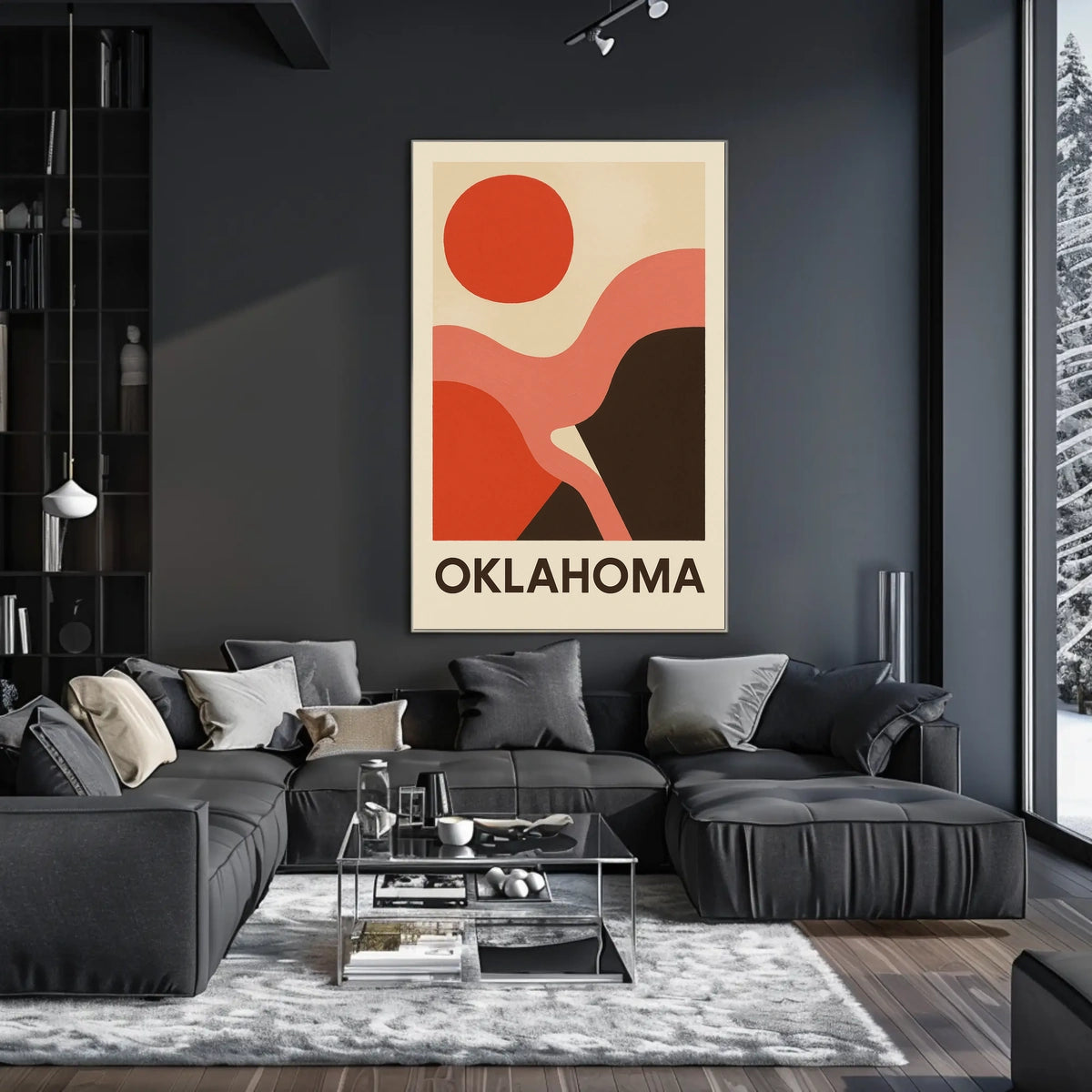 Oklahoma Abstract Art Poster