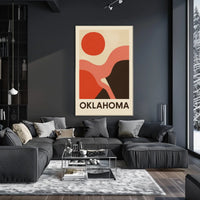 Oklahoma Abstract Art Poster