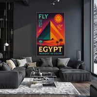 Egyptian Adventure Vibrant Pyramids Travel Poster PosterGoat
