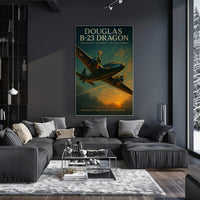Vintage Douglas B-23 Dragon Aircraft Poster