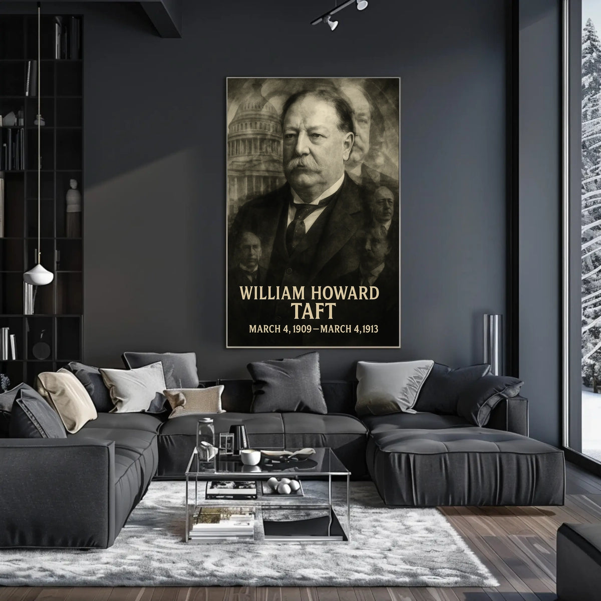 William Howard Taft 27th President of the United States Double Exposure Poster