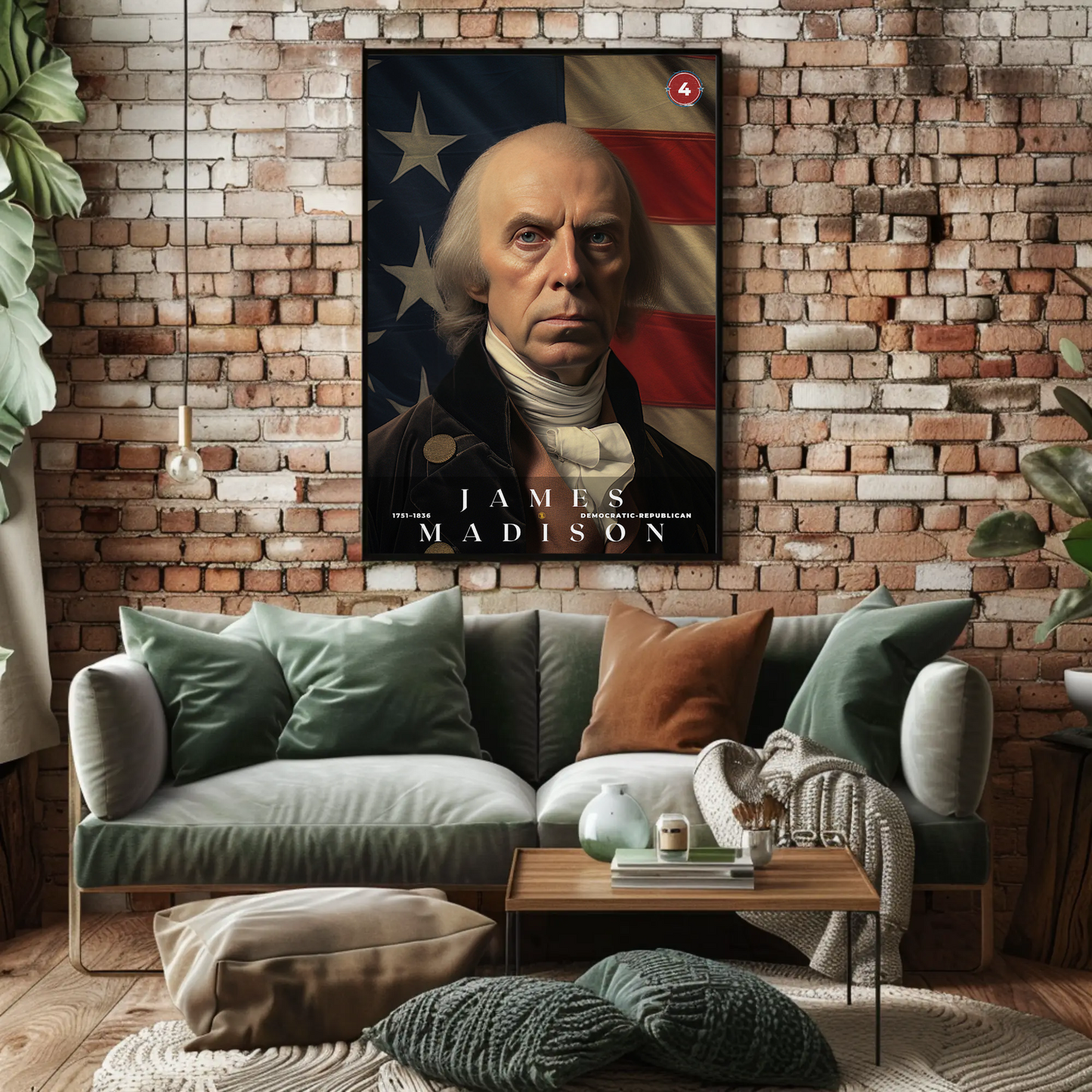 James Madison 4th President Of The United States Portrait