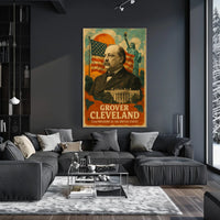 Grover Cleveland 22nd President of the United States Layered Digital Collage Poster