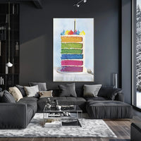 Rainbow Celebration Cake Poster