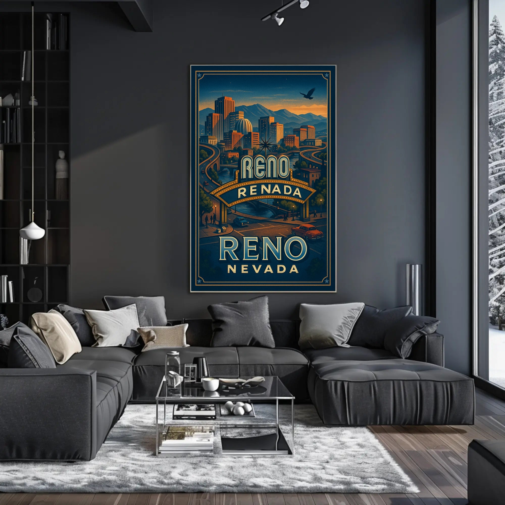 Reno Cityscape Poster