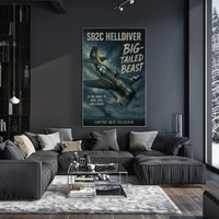 Curtiss SB2C Helldiver Military WWII Poster