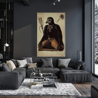 Anthropomorphic Bird Figure in Surrealistic Fantasy Mythology Poster PosterGoat