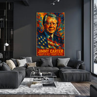 Jimmy Carter 39th President of the United States Glitch Hop Art Poster