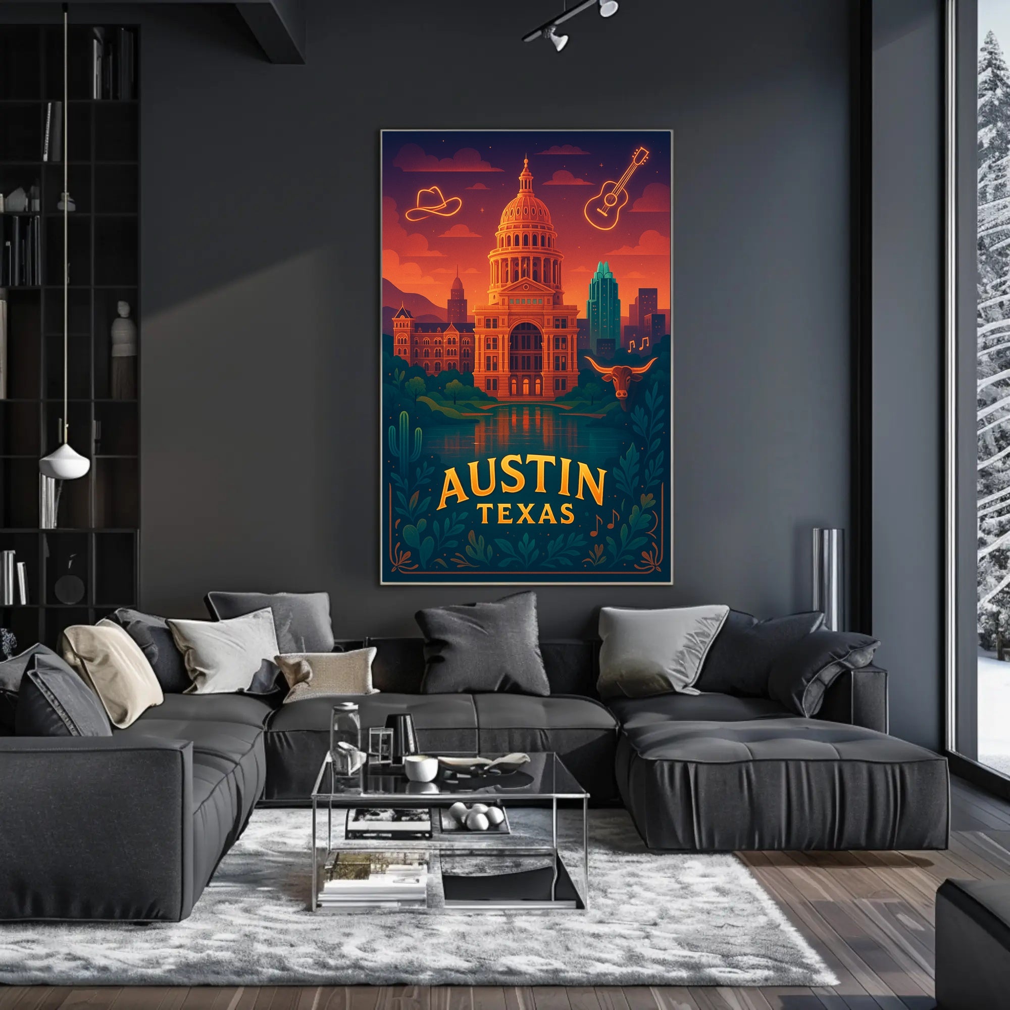 Vibrant Austin Cityscape Poster