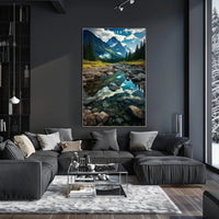 Glacier Tranquil Landscape Poster Travel Wall Art