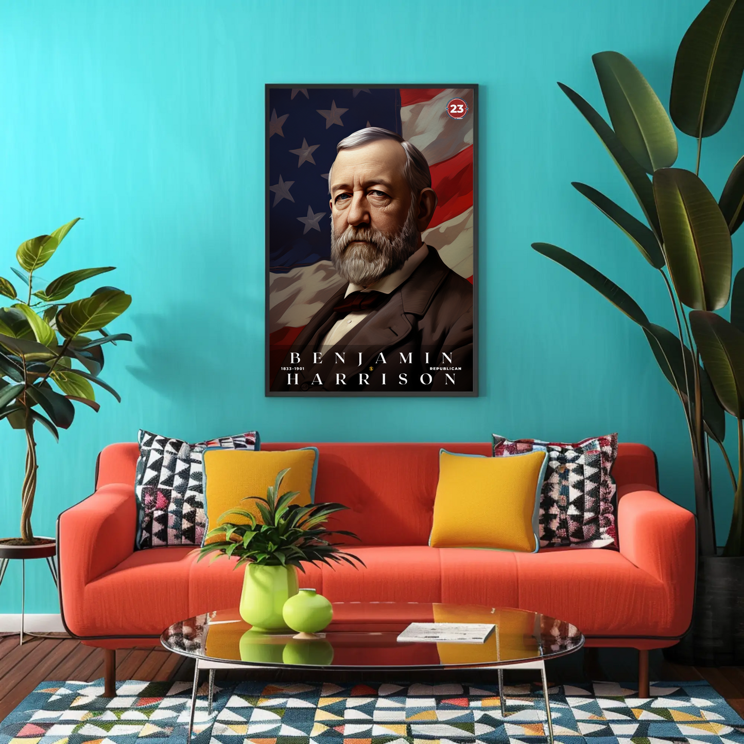 Benjamin Harrison 23rd President Of The United States Portrait