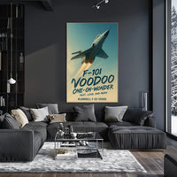 McDonnell F-101 Voodoo Jet Mid-Century Military Poster