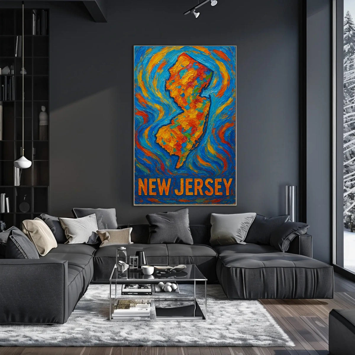 New Jersey A Vibrant Impression Poster