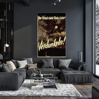 Der Feind Sieht Dein Licht Poster Art Print for Home Decor and Wall Art PosterGoat