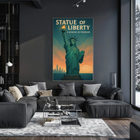 Statue Of Liberty Cultural Heritage Poster Vintage Wall Art