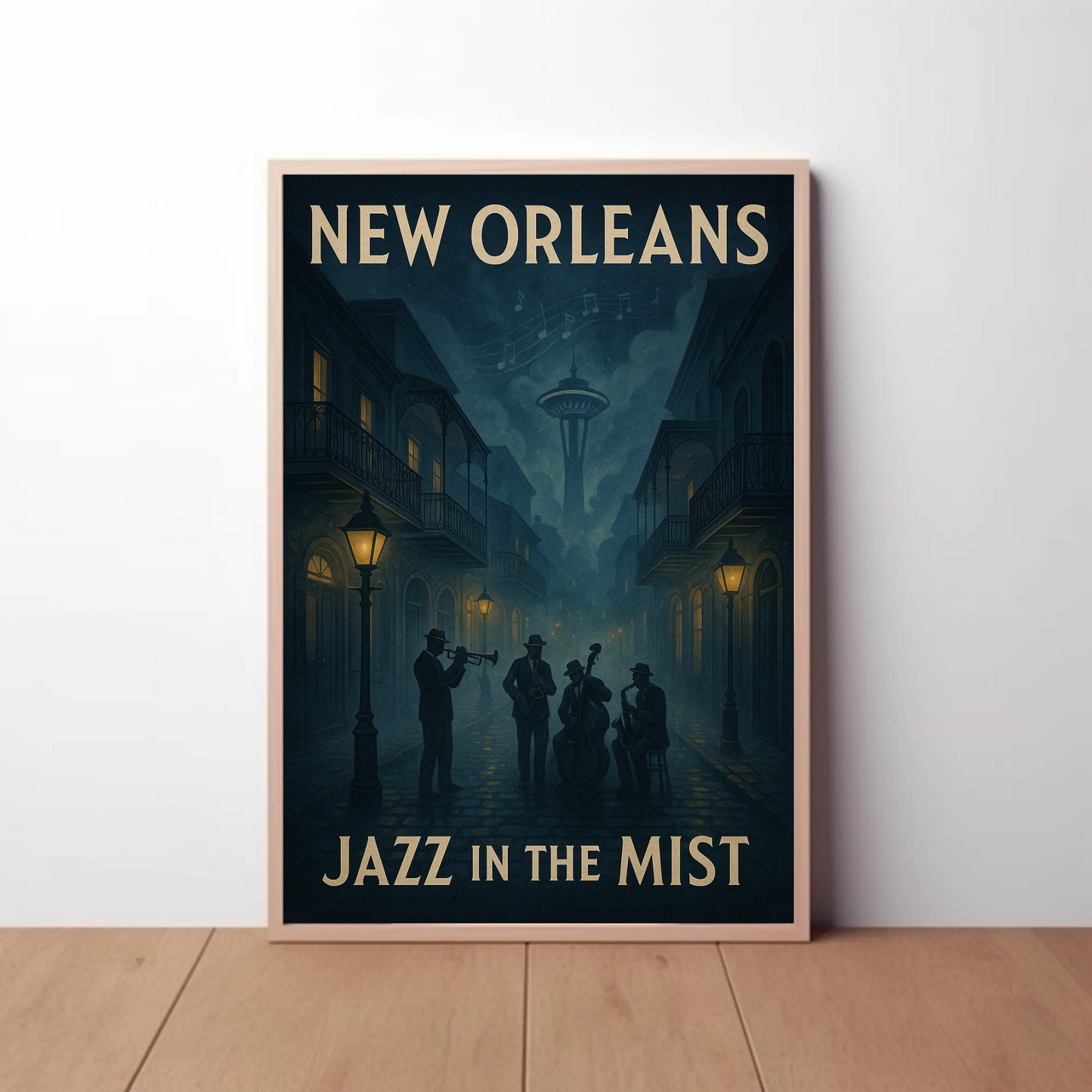 New Orleans Jazz Mist Travel Poster