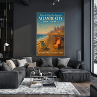 Atlantic City Where the Ocean Meets Excitement Poster