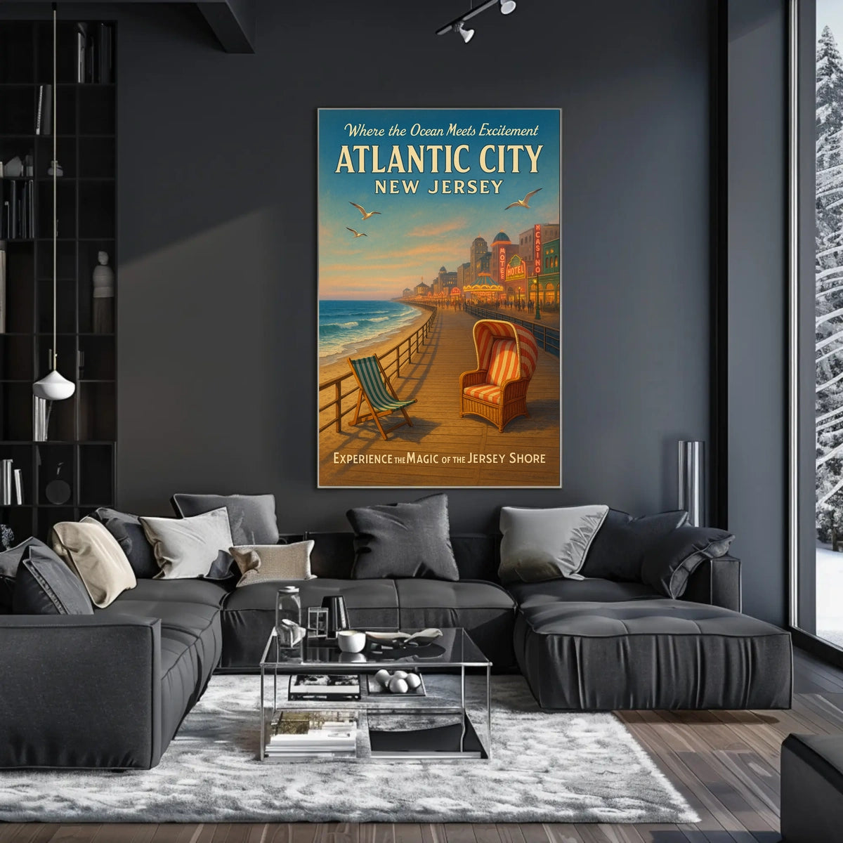 Atlantic City Where the Ocean Meets Excitement Poster