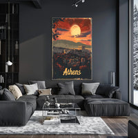 Athens at Dusk Poster