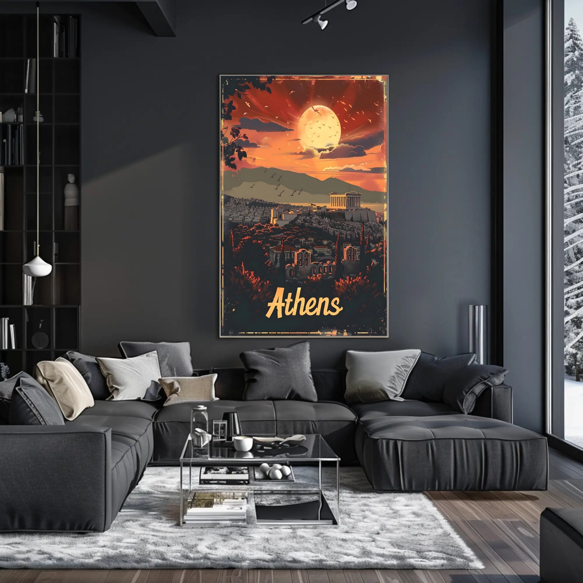 Athens at Dusk Poster