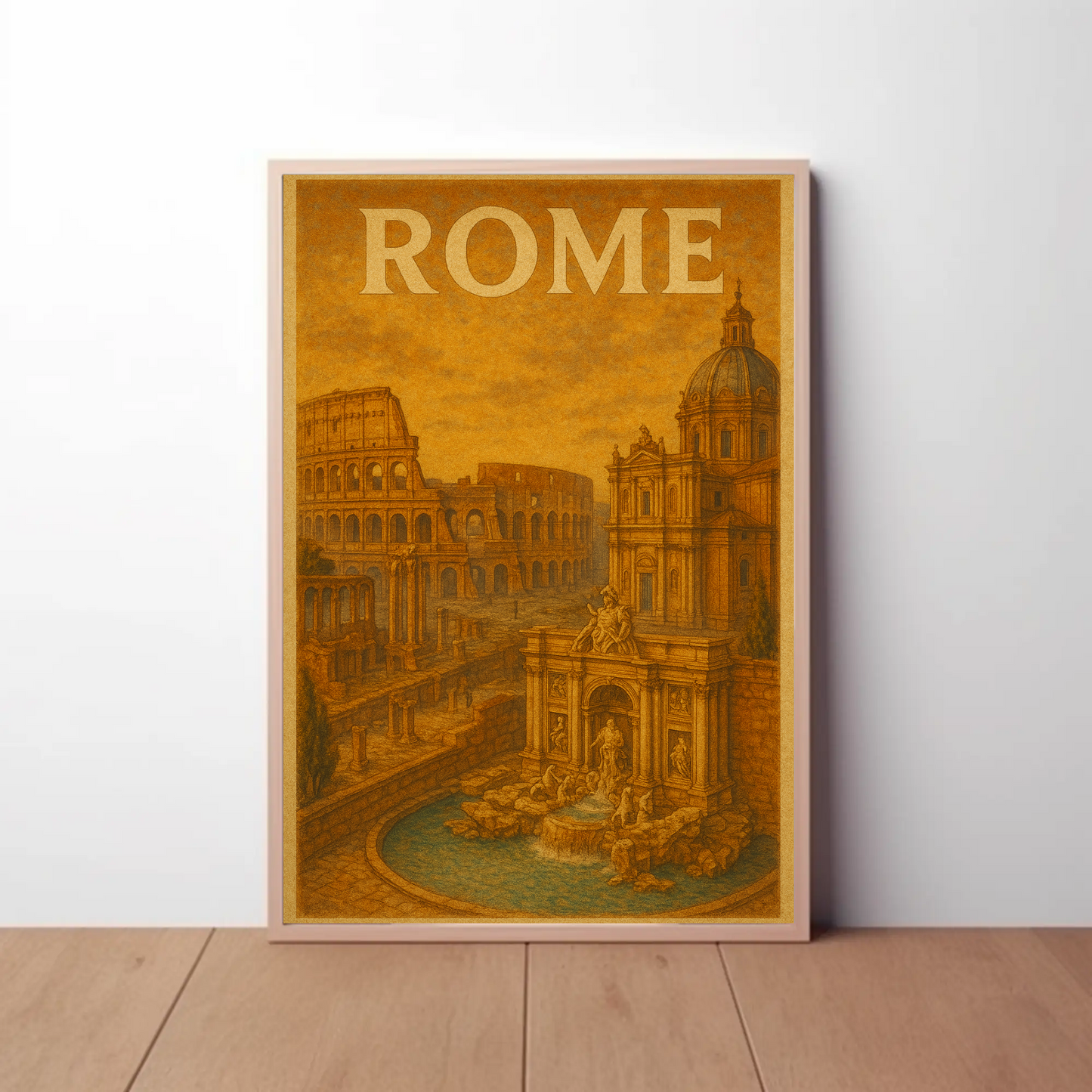 Rome Italy Historic Landmark Travel Poster