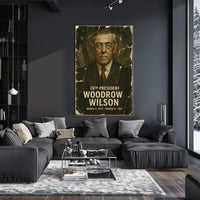 Woodrow Wilson 28th President of the United States Damaged Photograph Poster
