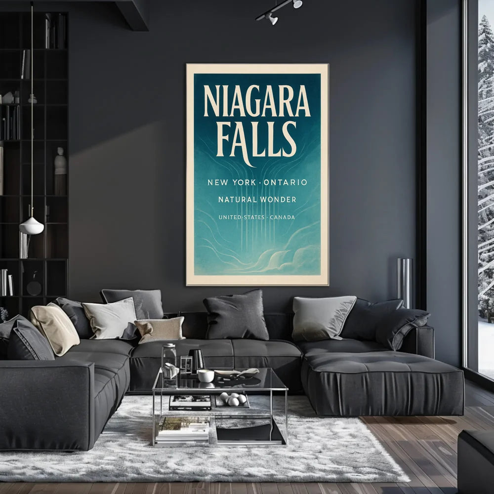 Niagara Falls Vintage Travel Art Poster PosterGoat