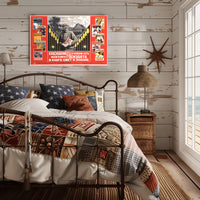 Red Army Soldier Spread Books for Light and Knowledge Poster