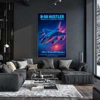 B-58 Hustler Vintage Military Aircraft Art Poster