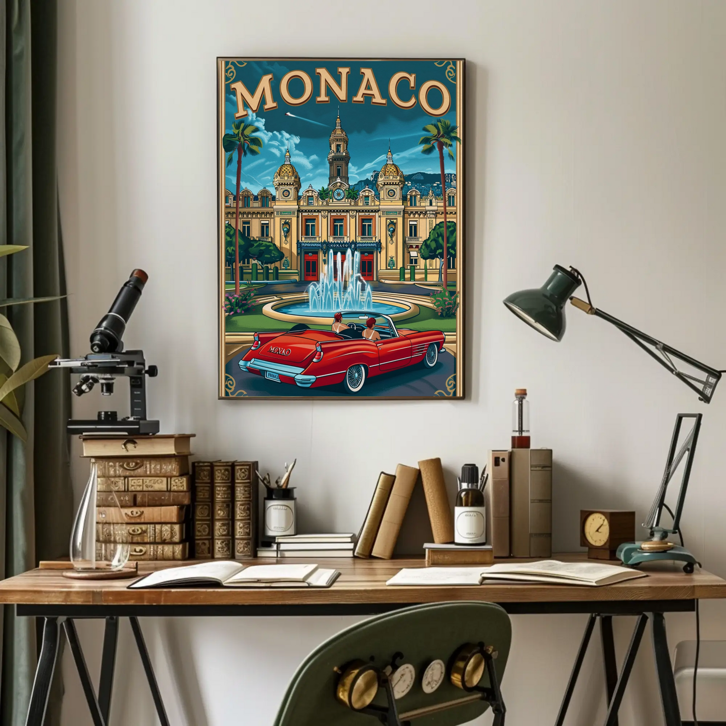 Elegant Monaco Vintage Poster