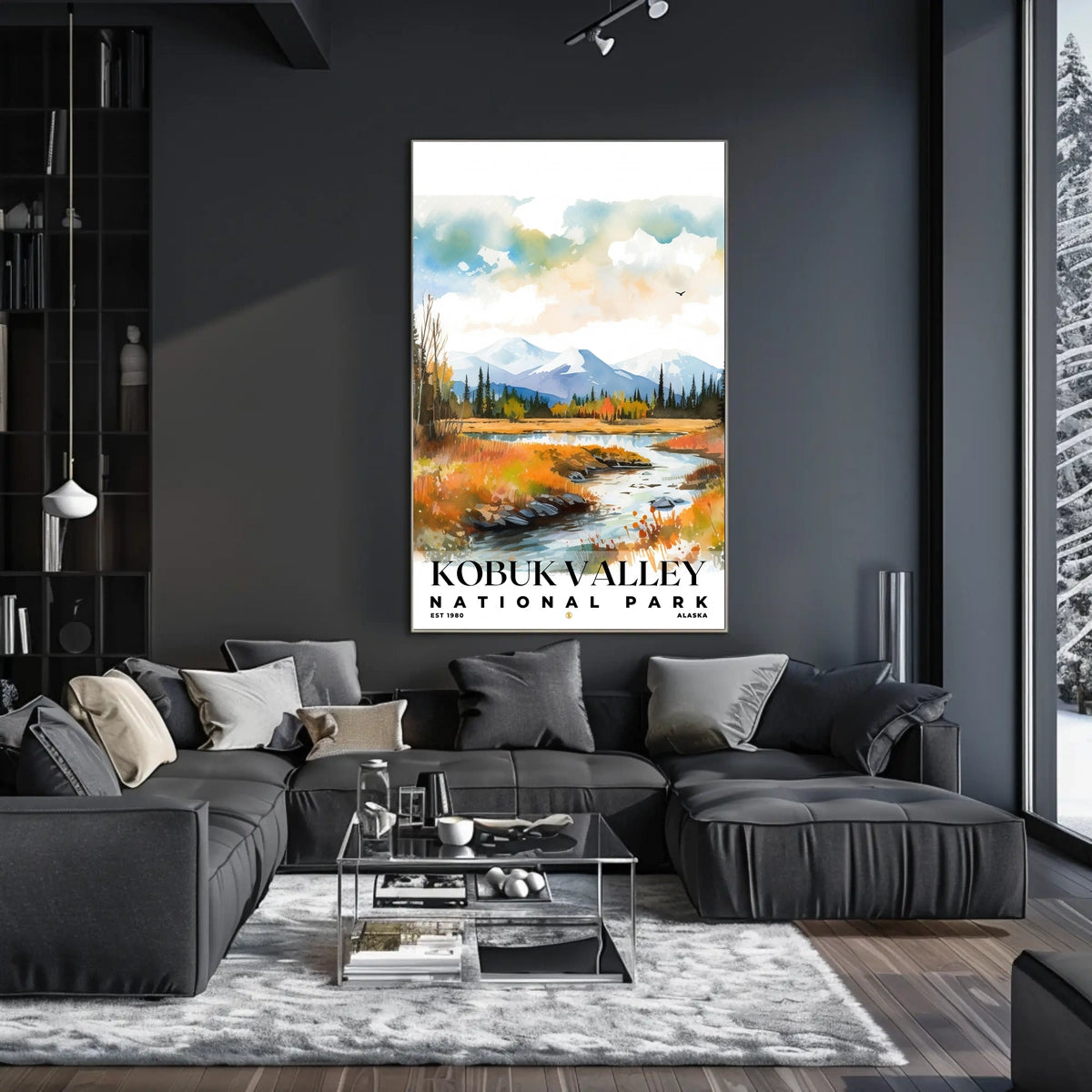 Kobuk Valley Watercolor Wall Art Poster