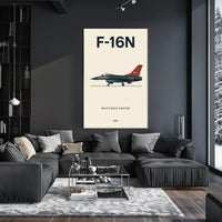 F-16N Fighter Jet Military Recruitment Poster PosterGoat