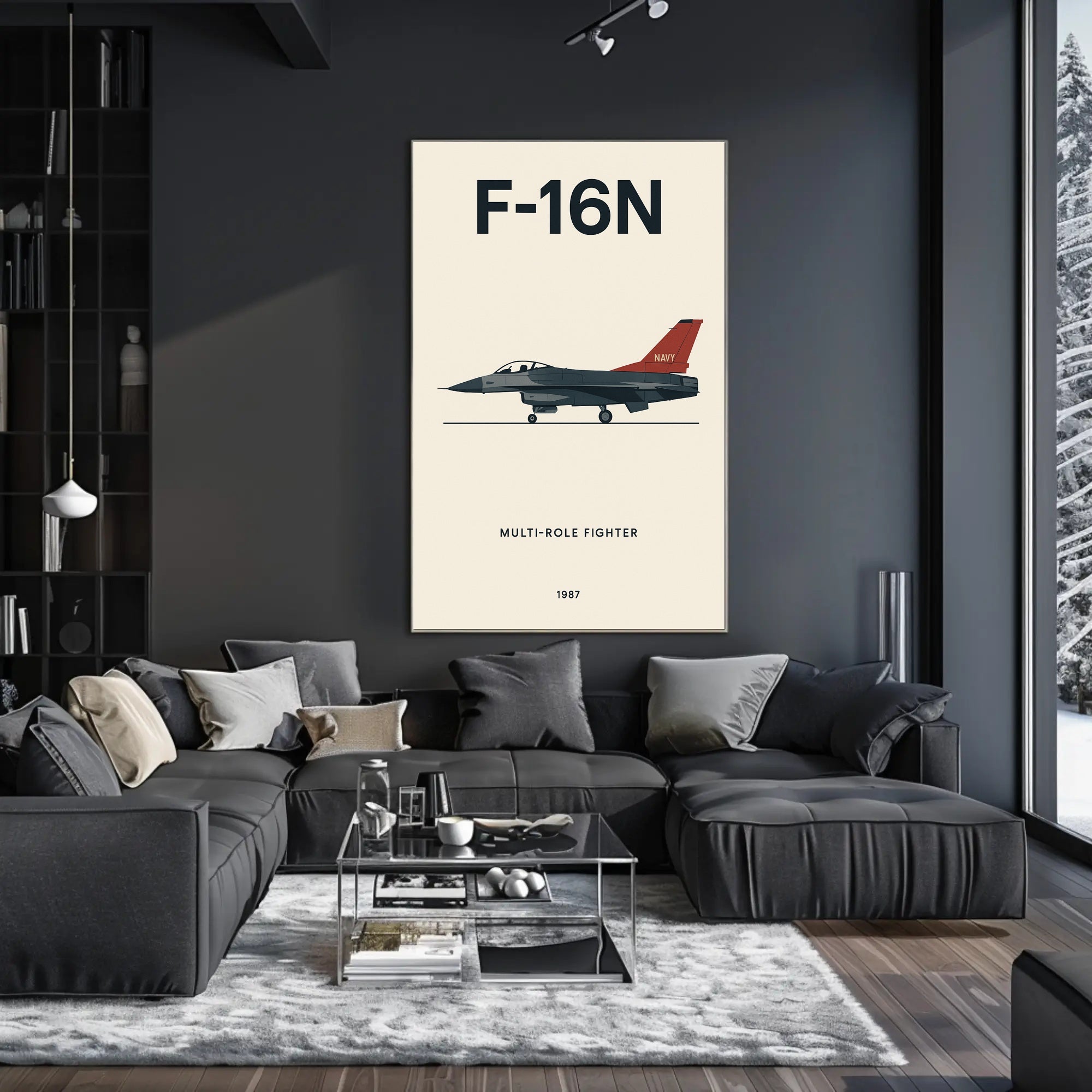 F-16N Fighter Jet Military Recruitment Poster PosterGoat