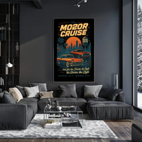 The Motor Cruise Vintage Car Urban or Cityscape Poster
