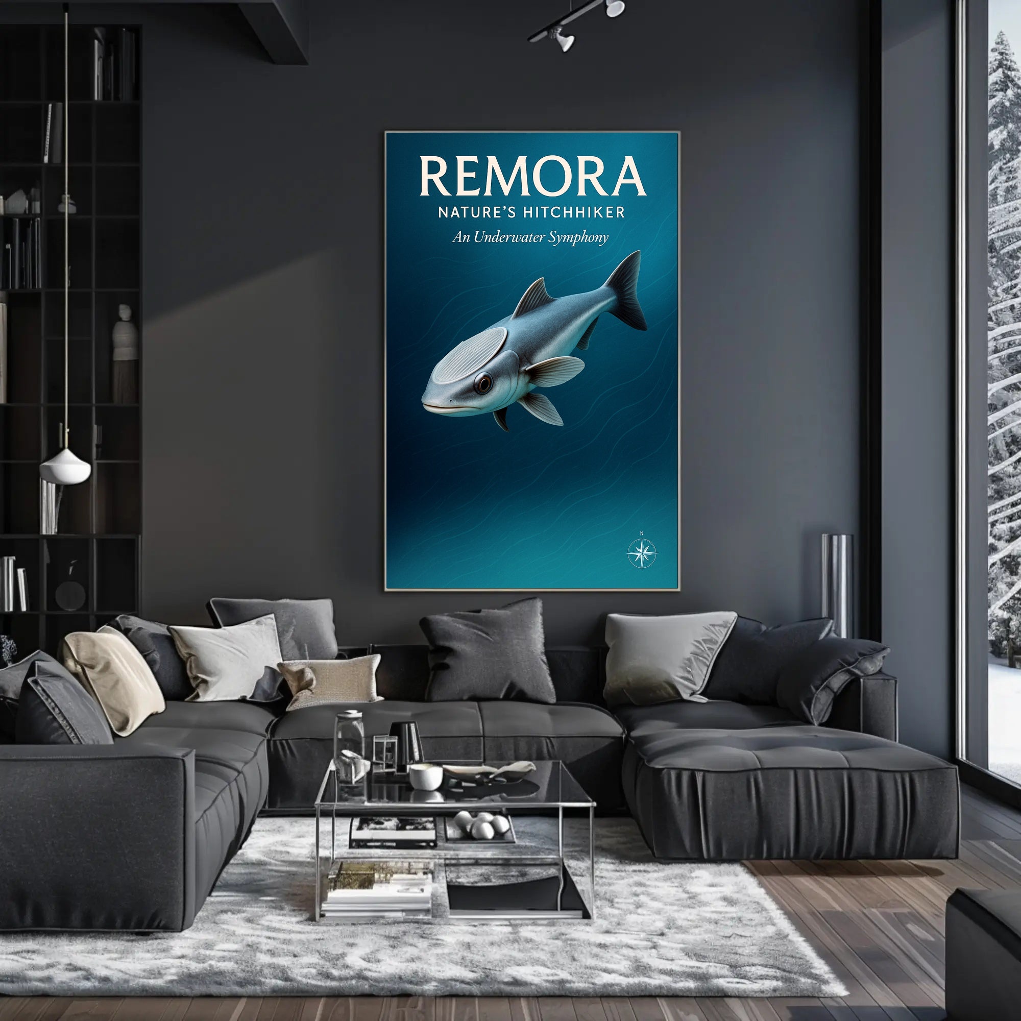 Remora Nature’s Hitchhiker Poster PosterGoat