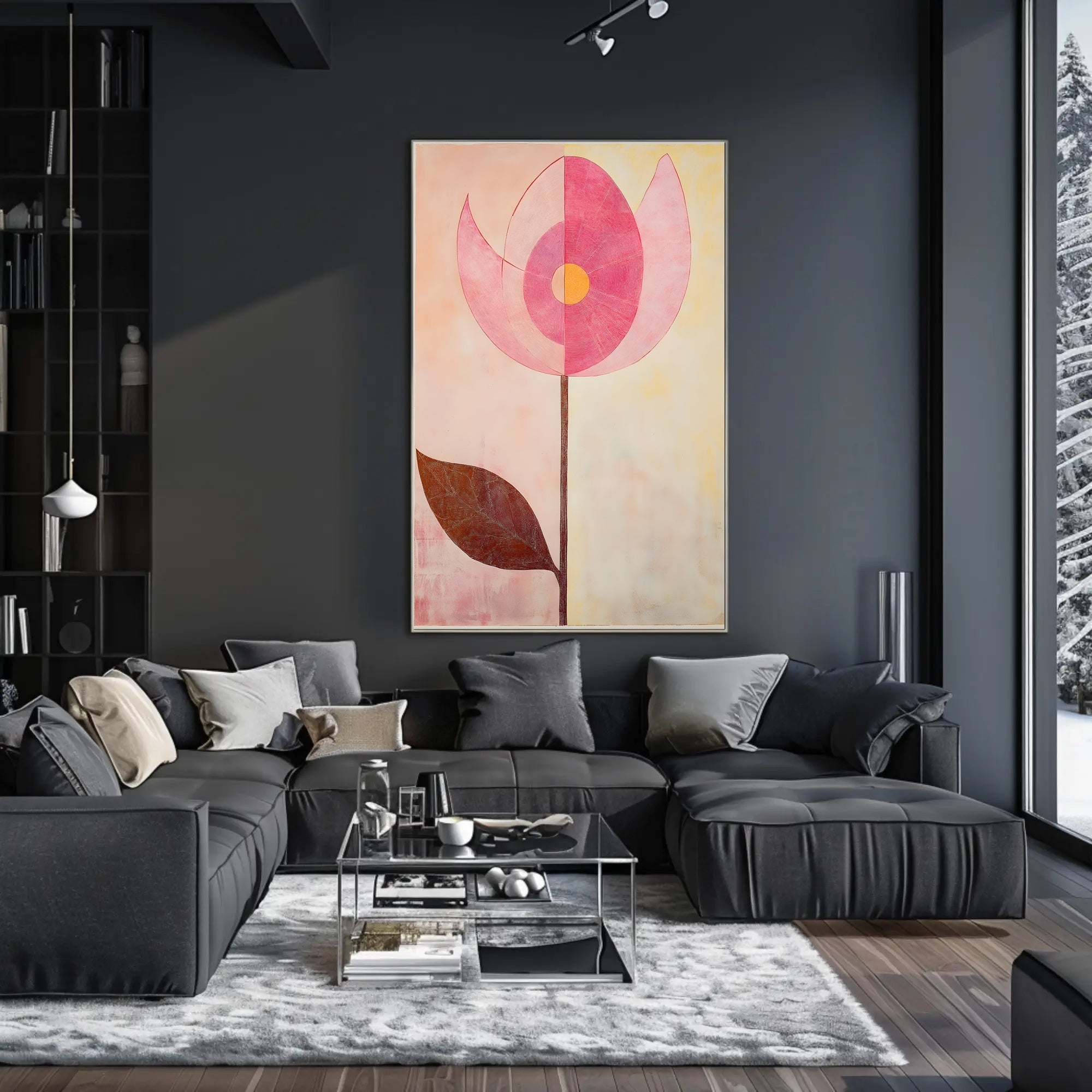 Abstract Floral Poster Modern Botanical Wall Art