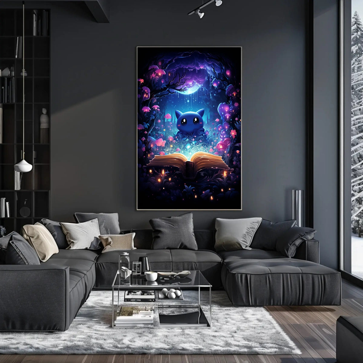 Enchanted Night Mystic Forest Surrealism Dreamers Poster