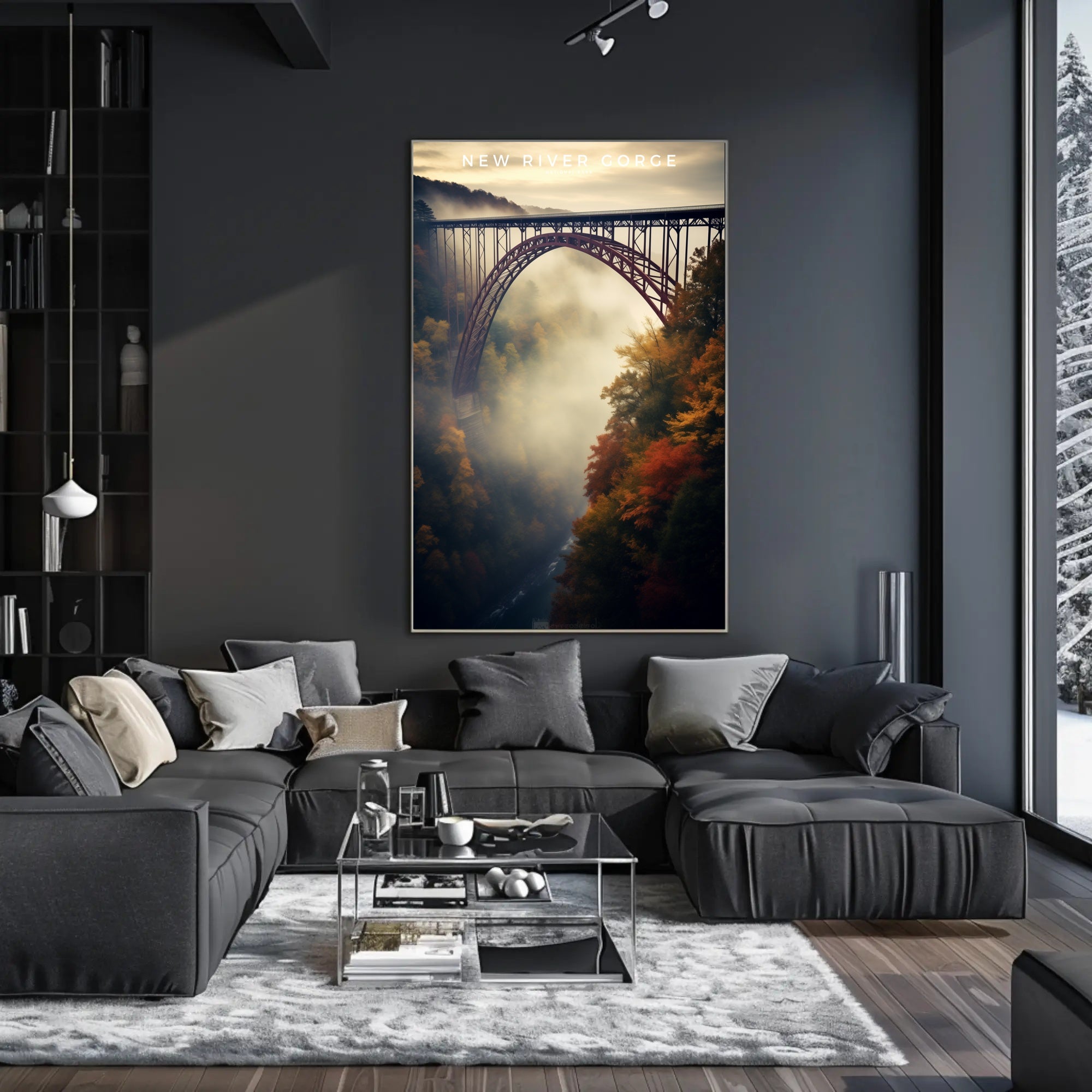 New River Gorge Bridge Autumn Poster Wall Art