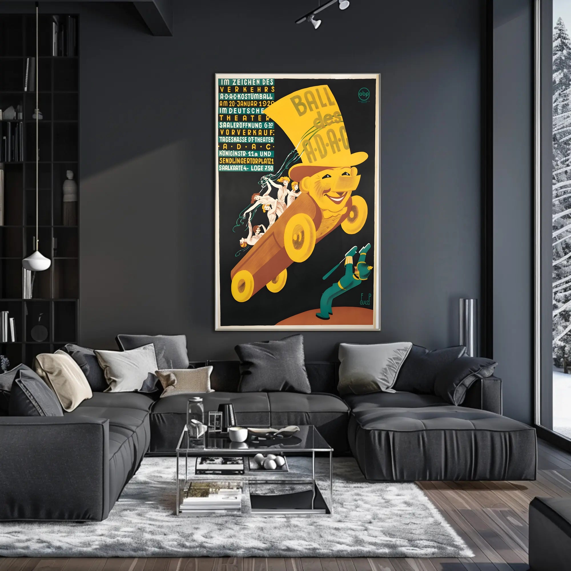 Vintage A-D-A-C Costume Ball Art Print Decor