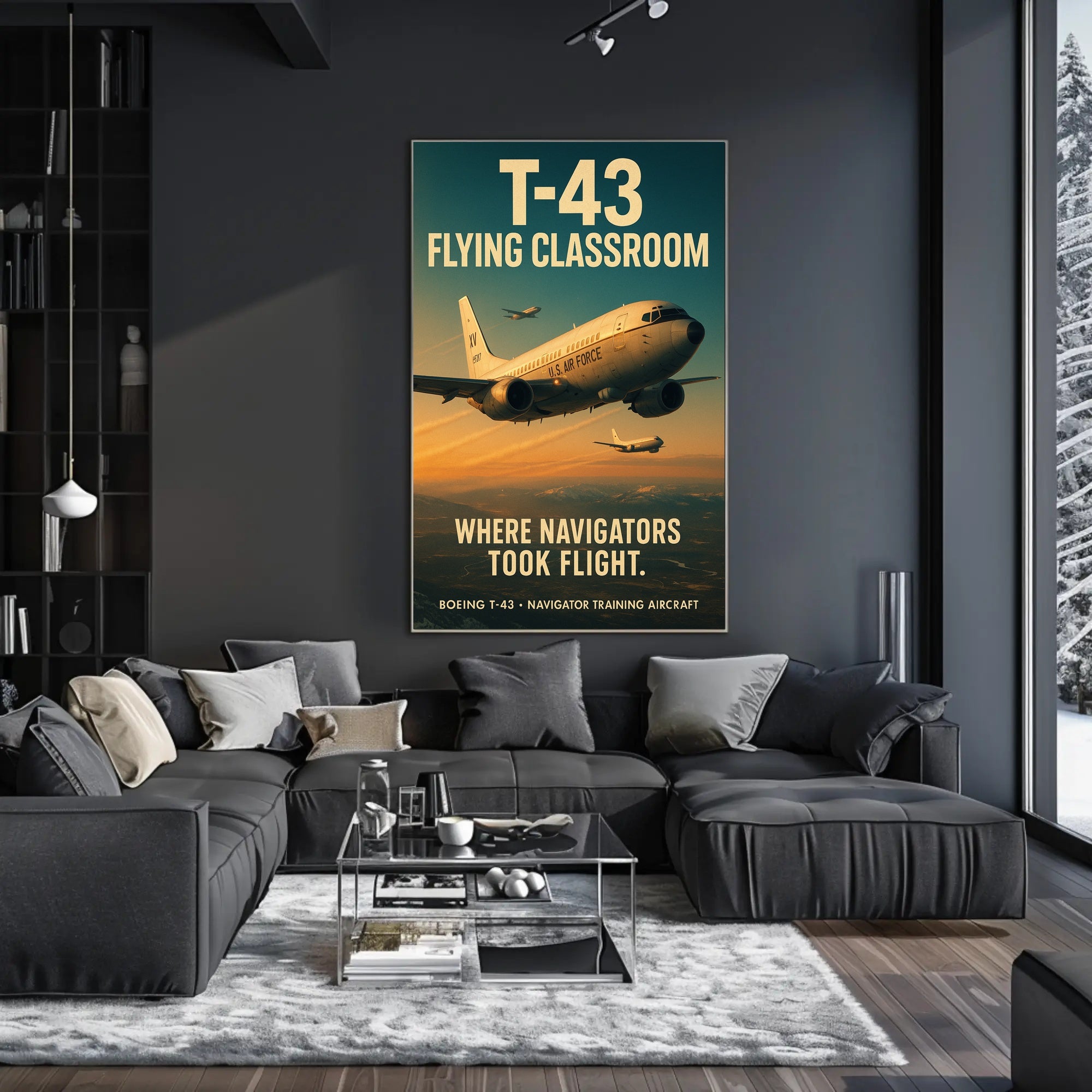 Boeing T-43 Aircraft Military Recruitment Art Poster