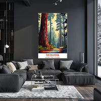 Sequoia National Park Vintage Travel Poster