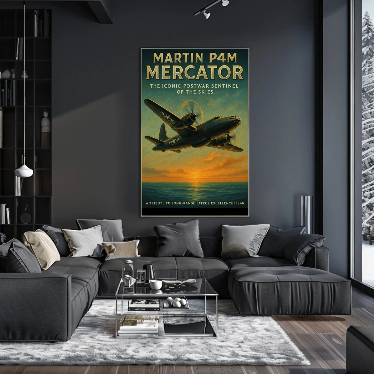 Martin P4M Mercator Vintage Military Recruitment Poster