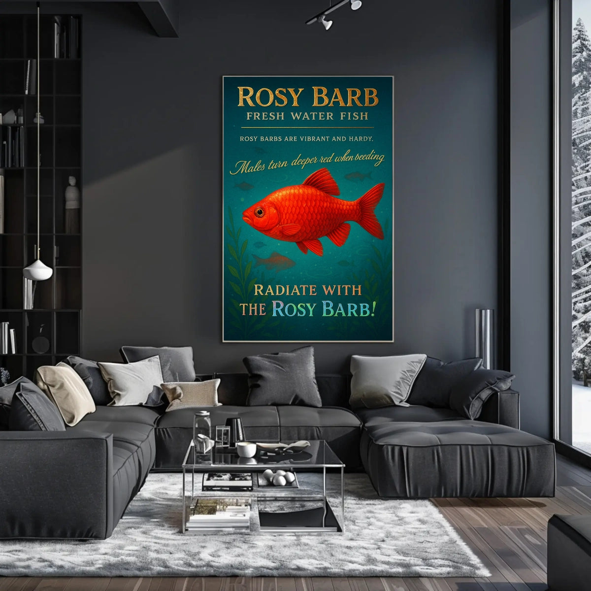 Rosy Barb Freshwater Fish Poster