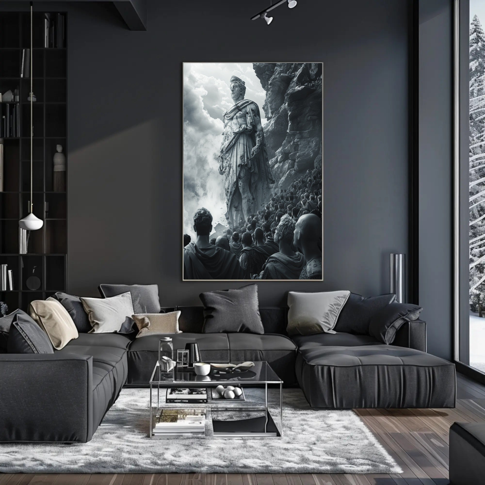 Post-Apocalyptic Survival Poster: Red Goggles Dystopia PosterGoat