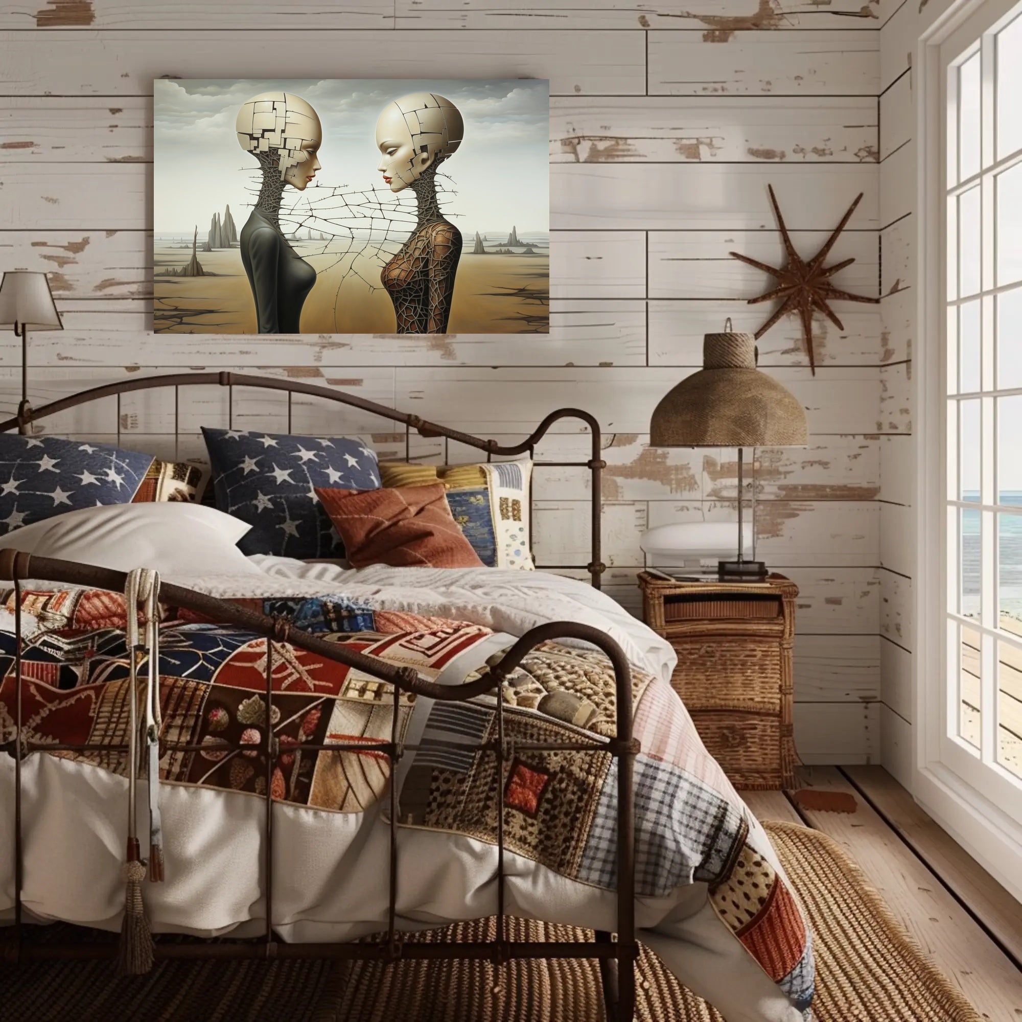 Surreal Duality Art Print: Abstract or Artistic Poster