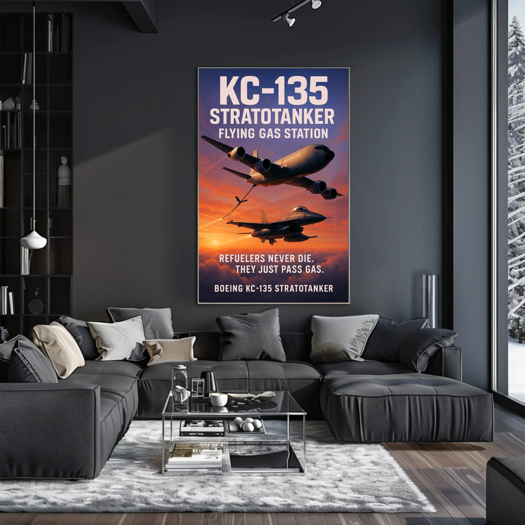 KC-135 Stratotanker Flying Gas Station Poster PosterGoat