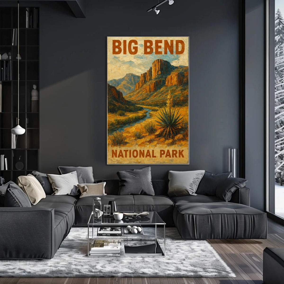 Big Bend National Park Desert Vintage Wanderlust Poster